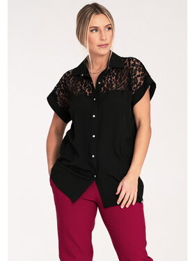 FIGL FIGL Blúzka M1073 Čierna Regular Fit