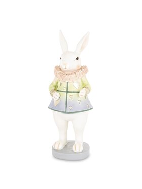 MIAhome MIAhome Figurka króliczka LUISA 28x10,5x9 cm Biały