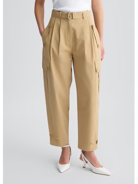 Liu Jo Liu Jo Spodnie materiałowe WA5314T431160920 Beżowy Regular Fit