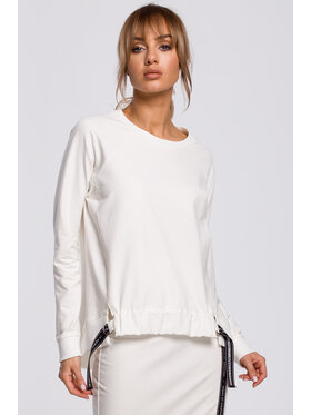 Made of Emotion Made of Emotion Bluza M492 Biały Ahletic Fit