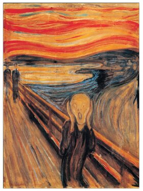 Artopweb Artopweb Dekoracja ścienna The Scream Kolorowy
