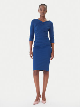 Rinascimento Rinascimento Kokteilinė suknelė CFC0127699003 Mėlyna Slim Fit