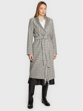 TWINSET TWINSET Vuneni kaput 222TT2290 Siva Regular Fit