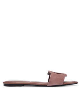Calvin Klein Calvin Klein Παντόφλες Square Flat Sndl Embl Suede HW0HW03055 Ροζ