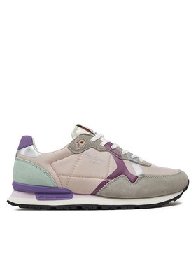 Pepe Jeans Pepe Jeans Sneakersy Brit Print W PLS40010 Szary
