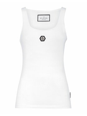 PHILIPP PLEIN PHILIPP PLEIN Tank top 20299 Biały Skin Tight Fit