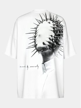 MADE BY SOCIETY MADE BY SOCIETY T-Shirt Tricou ROYAL VECTOR - T17173 Biały Basic Fit