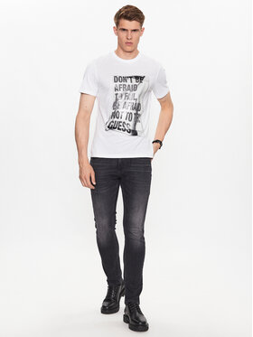 Guess T-shirt M3YI06 I3Z14 Bijela Slim Fit