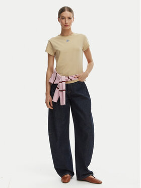 Tommy Hilfiger Tommy Hilfiger T-särk WW0WW48710 Beež Slim Fit