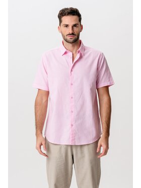 TeeShoppen TeeShoppen Koszula 'Basic Collection' Czerwony Regular Fit