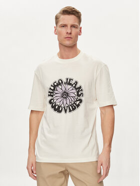 HUGO Hugo T-Shirt Nune 50515317 Écru Regular Fit