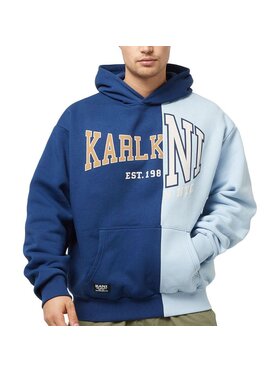 Karl Kani Karl Kani Mikina WOVEN RETRO SPLIT OS HOODIE Tmavomodrá Regular Fit