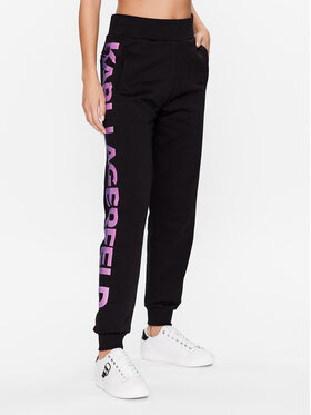 KARL LAGERFELD KARL LAGERFELD Pantaloni da tuta 230W1052 Nero Regular Fit