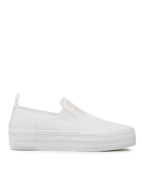 Calvin Klein Jeans Calvin Klein Jeans Πάνινα παπούτσια Bold Vulc Flatf Slipon Wn YW0YW01040 Λευκό