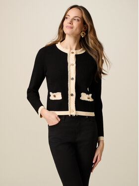 Oltre Oltre Sweter M140J005448N0Z3 Czarny Boxy Fit