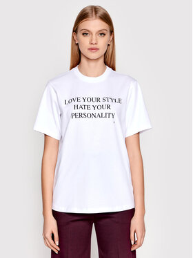 Victoria Victoria Beckham Victoria Victoria Beckham T-Shirt Love Your Style 1122JTS003287A Biały Regular Fit