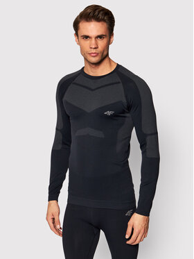 4F 4F Bielizna termoaktywna górna H4Z21-BIMB030G Czarny Slim Fit