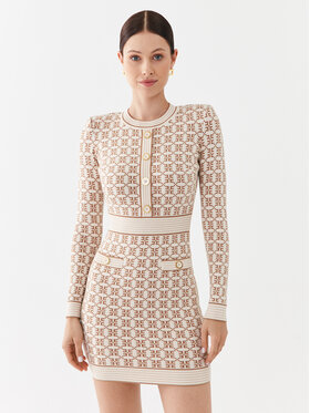 Elisabetta Franchi Elisabetta Franchi Плетена рокля AM-94Q-36E2-V550 Бежов Slim Fit