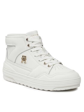 Tommy Hilfiger Tommy Hilfiger Сникърси Th Basket Sneaker Hi FW0FW07757 Екрю