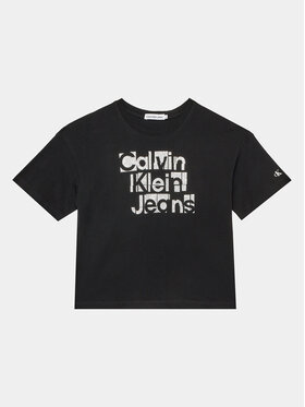 Calvin Klein Jeans Calvin Klein Jeans T-shirt Metallic IG0IG02340 Crna Regular Fit