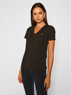 Tommy Jeans Tommy Jeans Póló Tjw Skinny Stretch DW0DW09197 Fekete Slim Fit