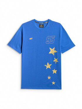4F 4F T-Shirt MOTOSPORTS 2026 Niebieski Regular Fit