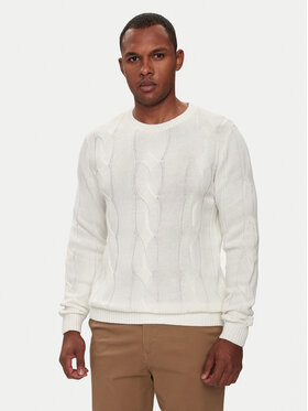 Lindbergh Lindbergh Pulover 30-805015 Alb Relaxed Fit