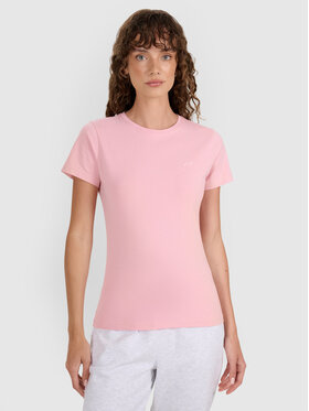 4F 4F Tričko NOS Svetloružová Slim Fit