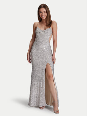 Hey Kyla Hey Kyla Večerní šaty 5AG070HK Stříbrná Slim Fit