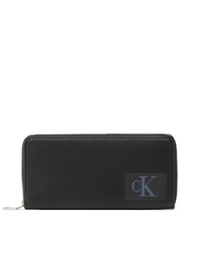 Calvin Klein Jeans Calvin Klein Jeans Didelė Moteriška Piniginė Sculpted Zip Around Twill K60K610350 Juoda