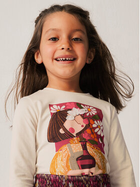 Mayoral Mayoral Bluse 4.007 Écru Regular Fit