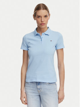 Tommy Jeans Tommy Jeans Polo majica Essential DW0DW20160 Svetlo modra Slim Fit