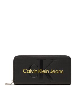 Calvin Klein Jeans Calvin Klein Jeans Μεγάλο Πορτοφόλι Γυναικείο Sculpted Mono Zip Around Mono K60K607634 Μαύρο