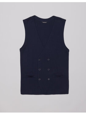 Borgio Borgio Kamizelka gussola Granatowy Slim Fit