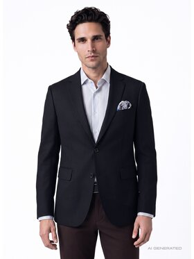 Pako Lorente Pako Lorente Marynarka P26WF-3X-010 Czarny Slim Fit