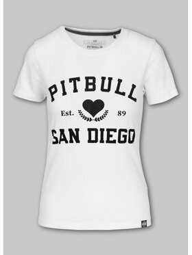 PITBULL PITBULL T-Shirt Koszulka damska LOVE PB L Biały Regular Fit