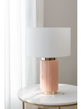 MIAhome MIAhome Lampa stołowa pudrowa Mirelle Różowy
