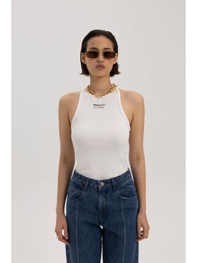 Misaga Misaga Top TANK TOP Biały Slim Fit