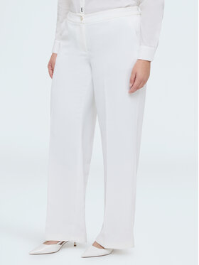 Fiorella Rubino Fiorella Rubino Spodnie materiałowe P030T005254N011 Biały Regular Fit