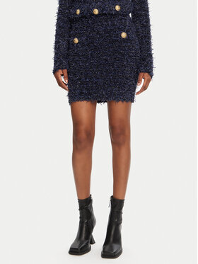 Balmain Balmain Minirock DF0LB015KH74 Dunkelblau Regular Fit
