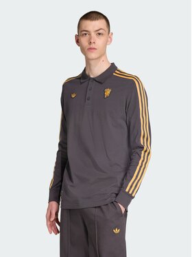 adidas adidas Polo Manchester United Terrace Icons Czarny Regular Fit