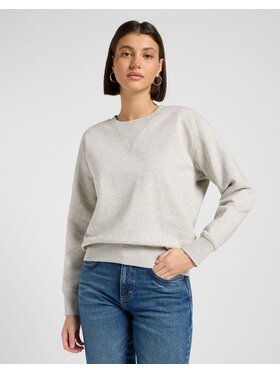 Lee Lee Bluza RAGLAN CREW SWS Szary Relaxed Fit