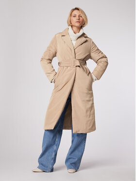 Simple Simple Зимно палто PLD515-02 Бежов Standard Fit