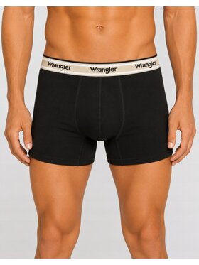 Wrangler Wrangler Bokserki Balfour 3 Pack Cotton Elastane Trunks Czarny