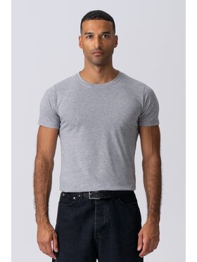 TeeShoppen TeeShoppen T-Shirt 'Muscle Collection' Szary Slim Fit