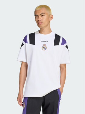 adidas adidas Koszulka techniczna 172012 Biały Loose Fit