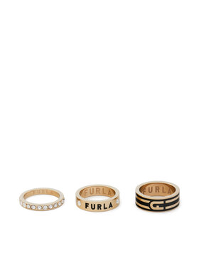 Furla Furla Σετ 3 δαχτυλίδια Arch Stripe WJ00175-N79000-O6000-1-007-20-CN-S Χρυσό