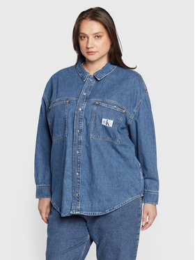Calvin Klein Jeans Plus Džinsa krekls J20J219591 Zils Regular Fit