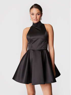 ROTATE ROTATE Коктейлна рокля Cora RT1508 Черен Regular Fit