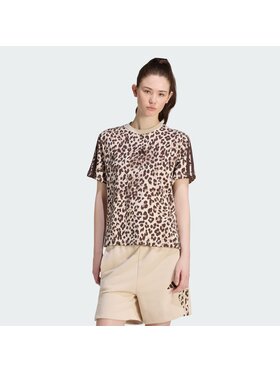 adidas adidas T-Shirt Seasonal Essentials Animal Print Kolorowy Regular Fit